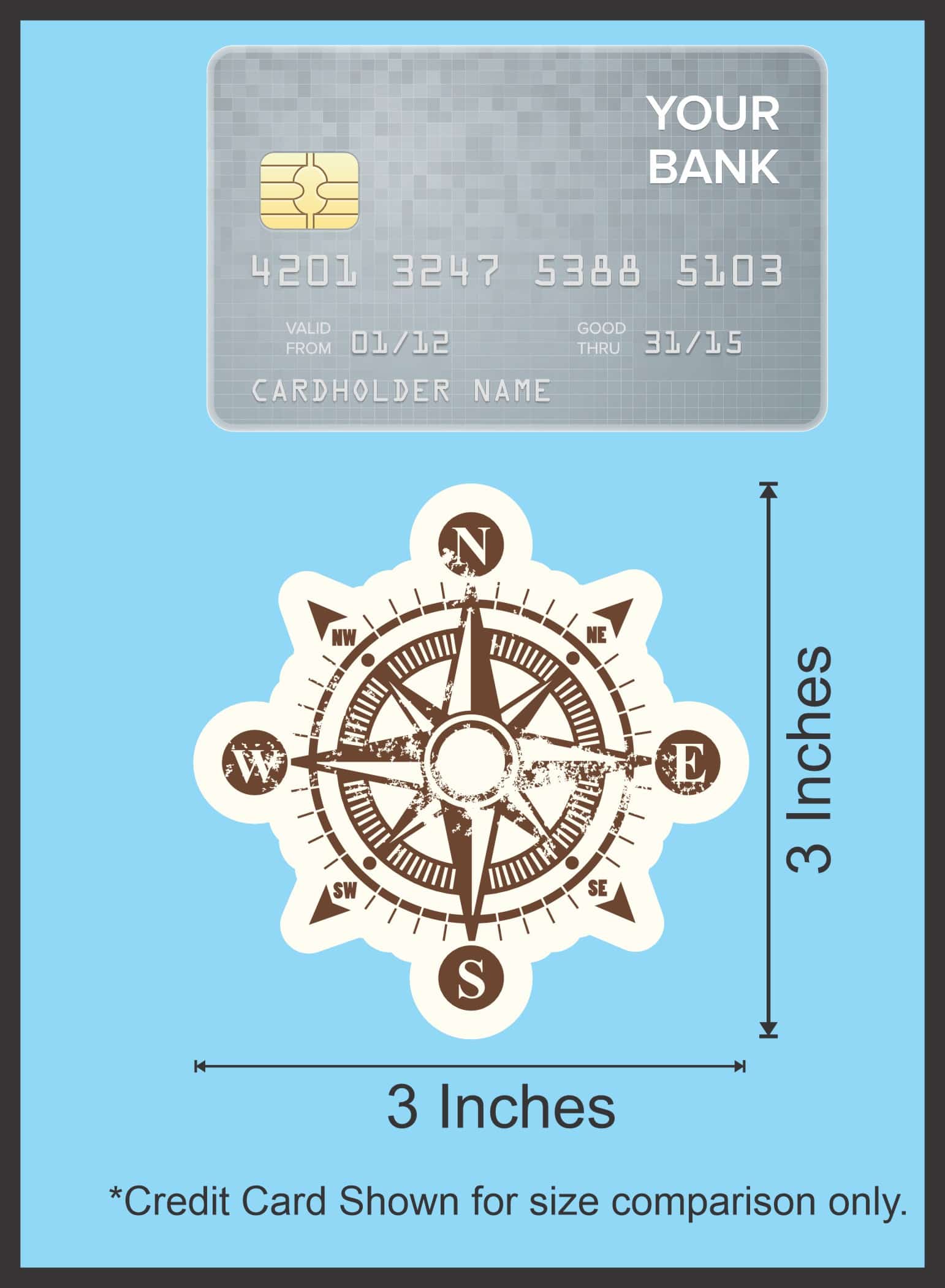StickerTalk Rustic Compass Rose Vinyl Stickers, 3 inches x 3 inches - Image 9