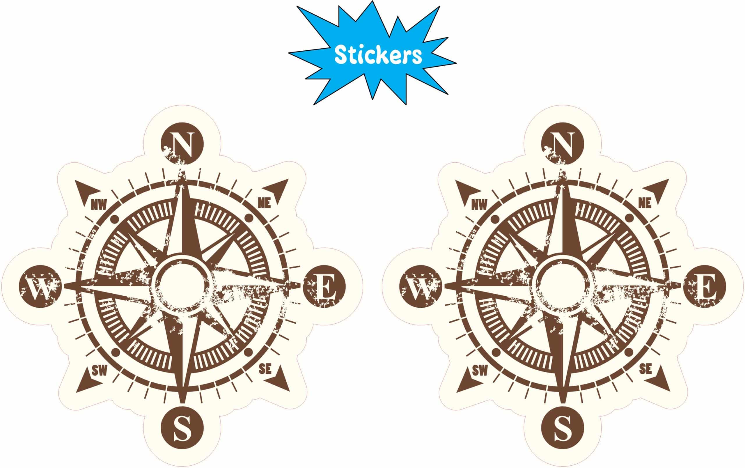 StickerTalk Rustic Compass Rose Vinyl Stickers, 3 inches x 3 inches - Image 3