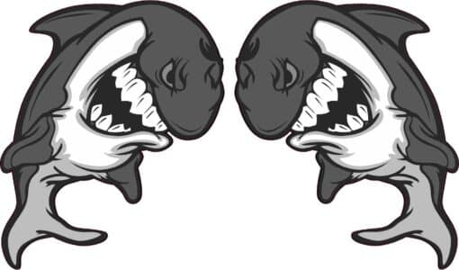 Shark Mascot Stickers