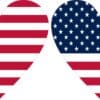 USA Heart Stickers