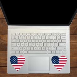 USA Heart Stickers