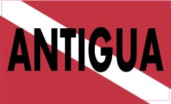 StickerTalk Antigua Diver Down Magnet, 5 inches x 3 inches