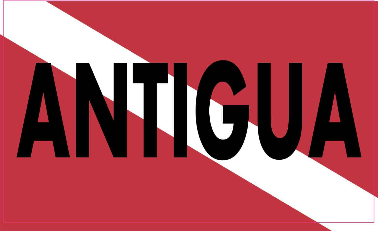 Antigua Diver Down Sticker