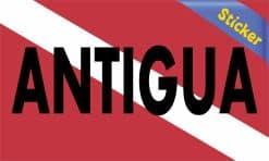 Alternative view of StickerTalk Antigua Diver Down Sticker, 5 inches x 3 inches