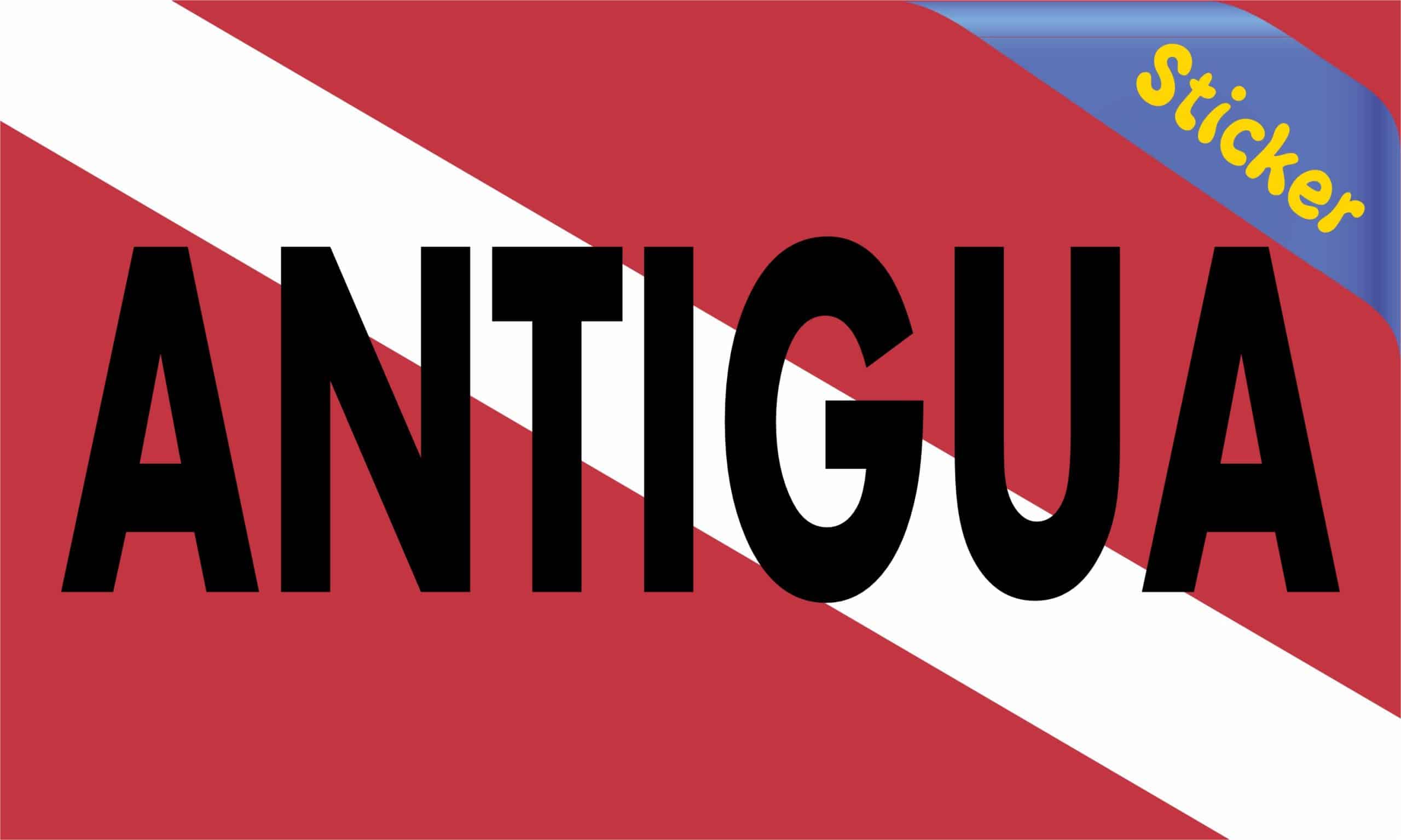 StickerTalk Antigua Diver Down Sticker, 5 inches x 3 inches - Image 2