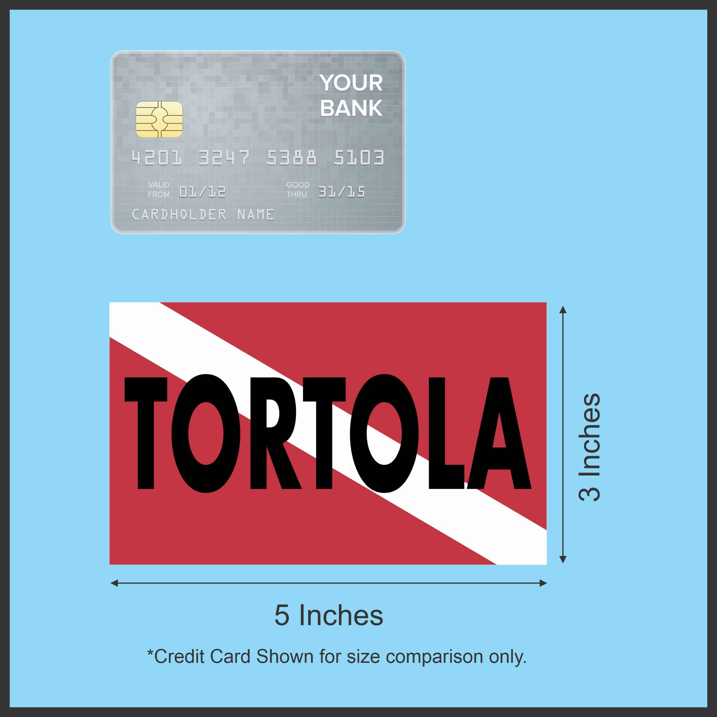 StickerTalk Tortola Diver Down Magnet, 5 inches x 3 inches - Image 4
