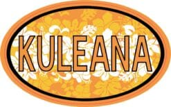 Floral Kuleana Oval Sticker
