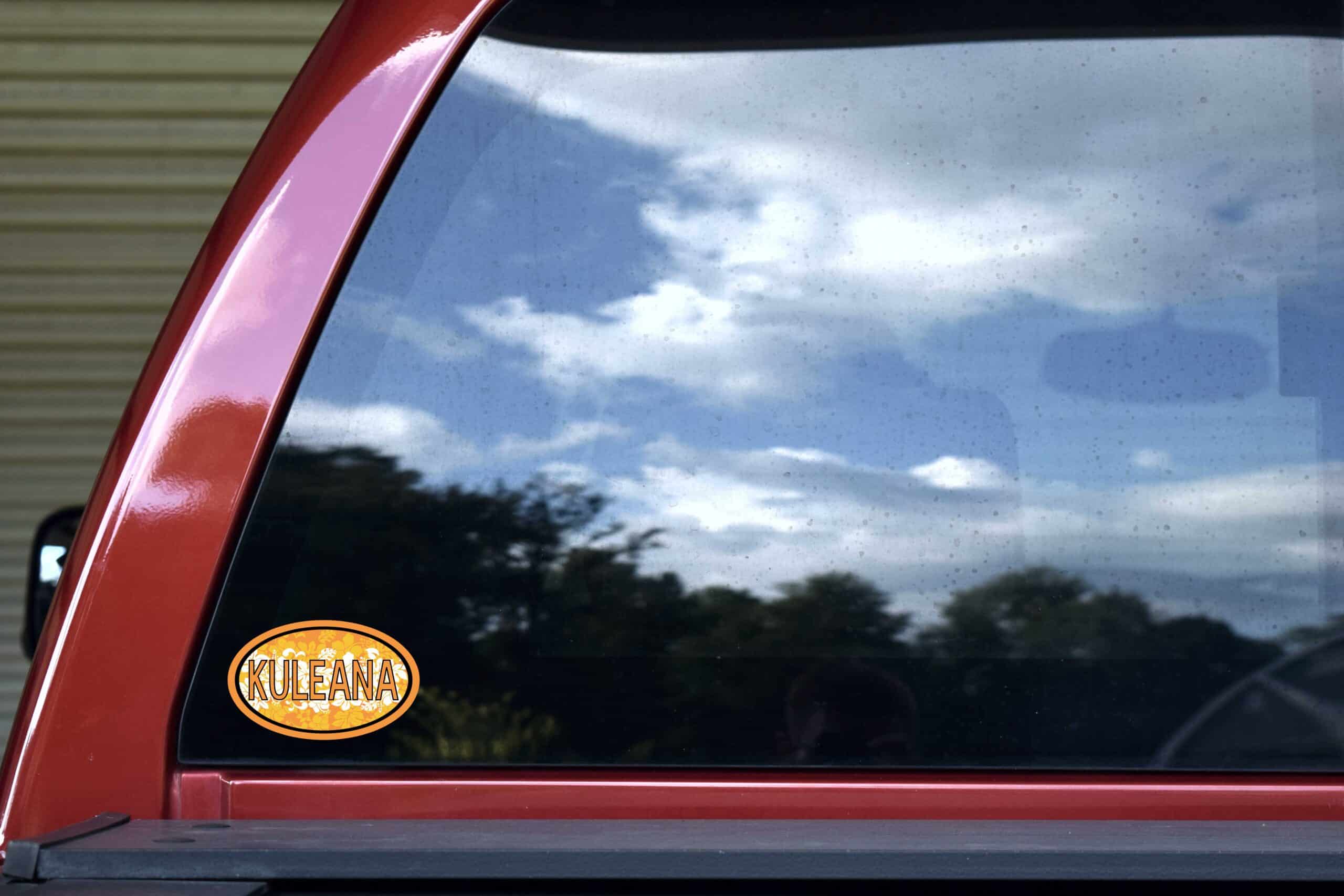 Floral Kuleana Oval Sticker