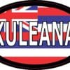 Oval Hawaii Flag Kuleana Sticker