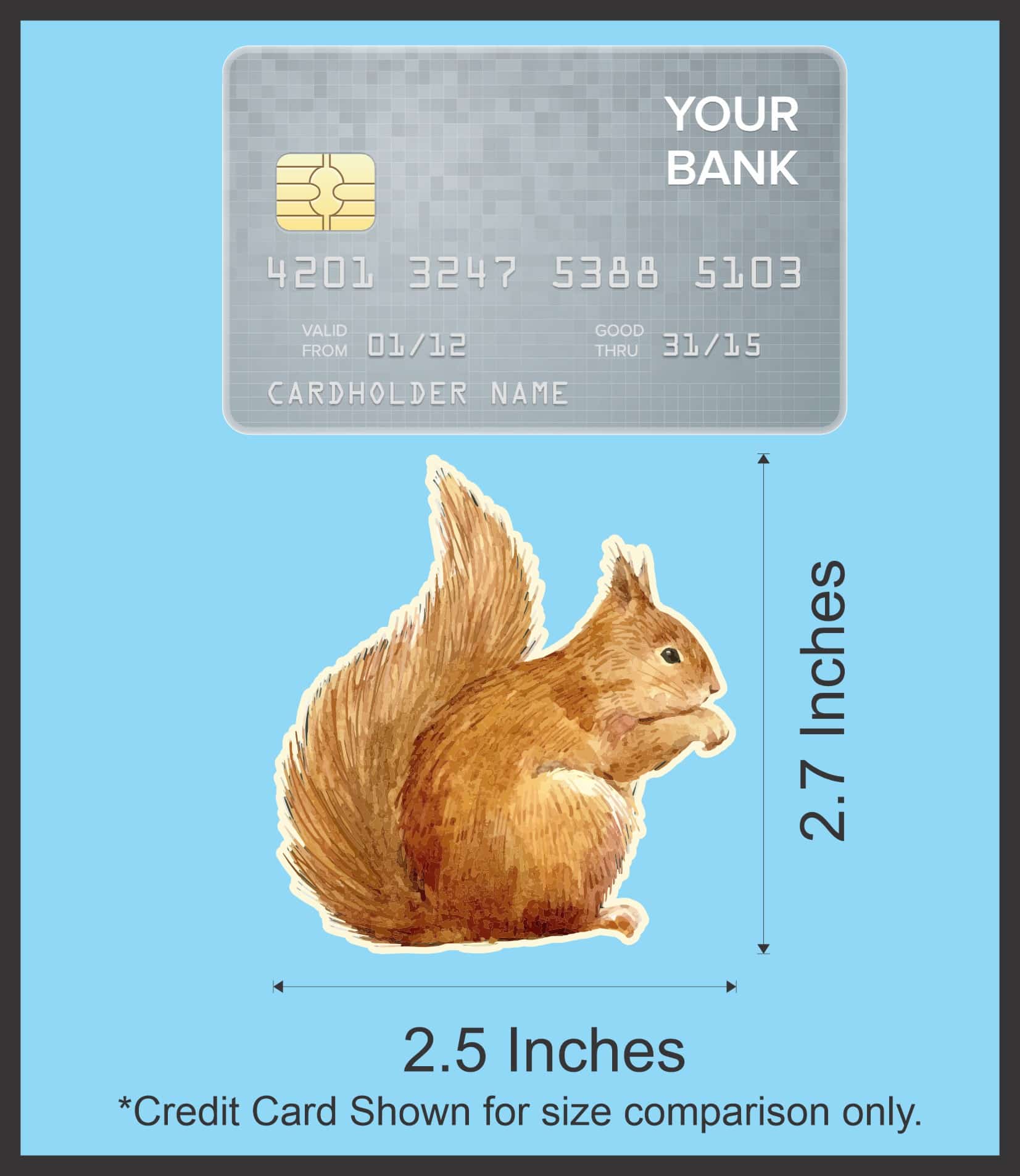 StickerTalk Mirrored Squirrel Stickers, 2.5 inches x 2.7 inches - Image 8