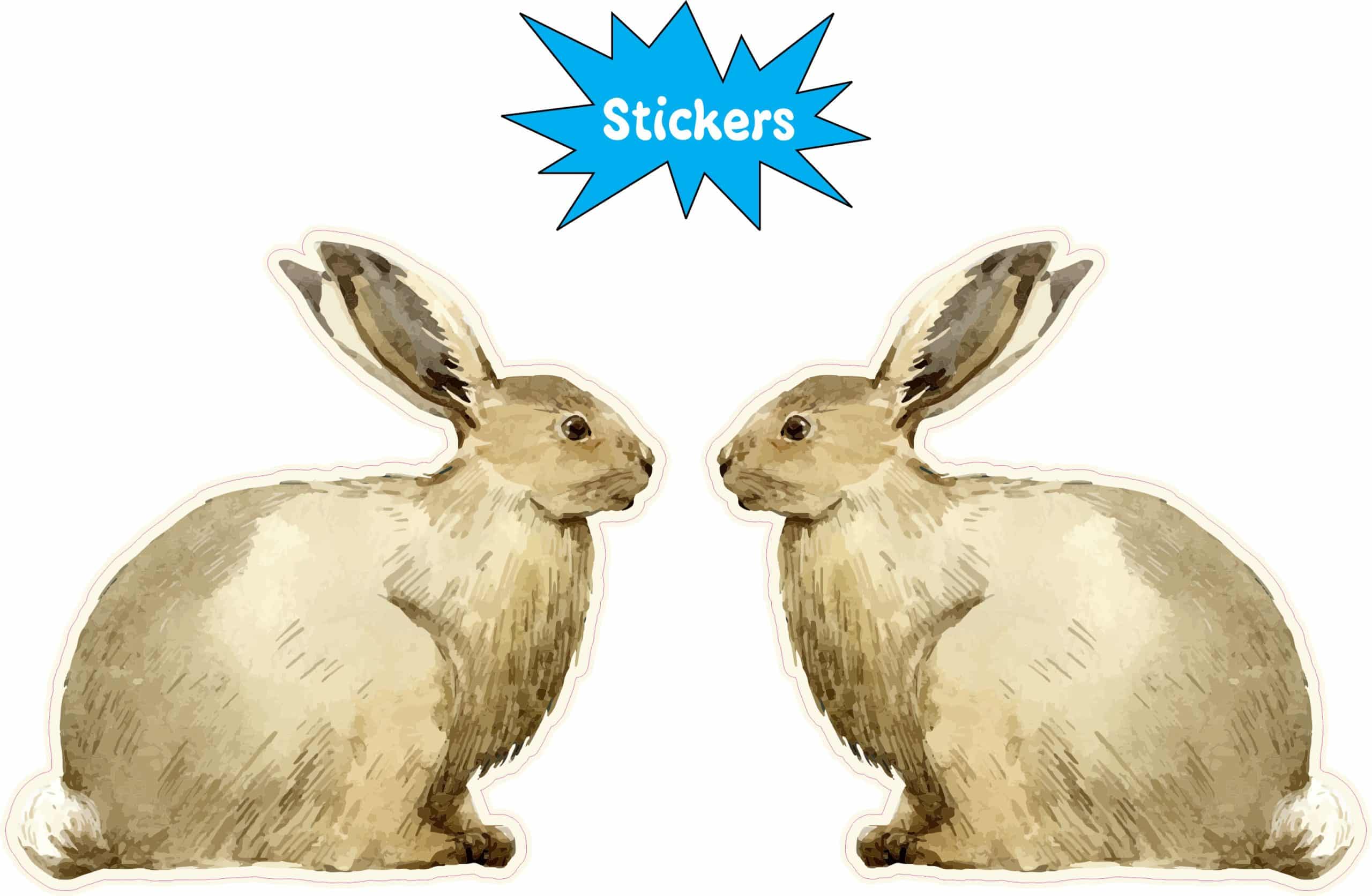 StickerTalk Mirrored Bunny Rabbit Stickers, 2.5 inches x 2.5 inches - Image 3