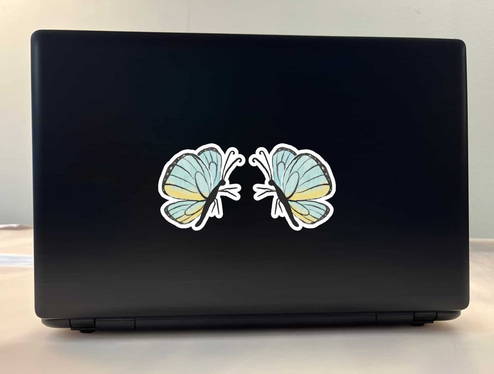 StickerTalk Mirrored Blue Watercolor Butterfly Stickers, 3 inches x 3 inches - Image 4