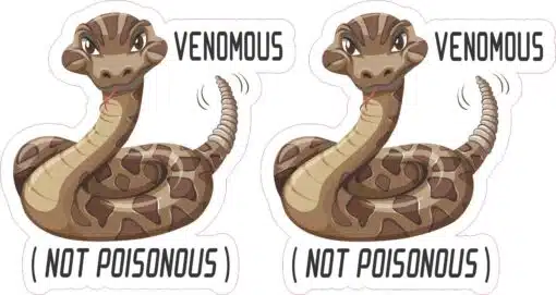 Venomous Not Poisonous Snake Stickers