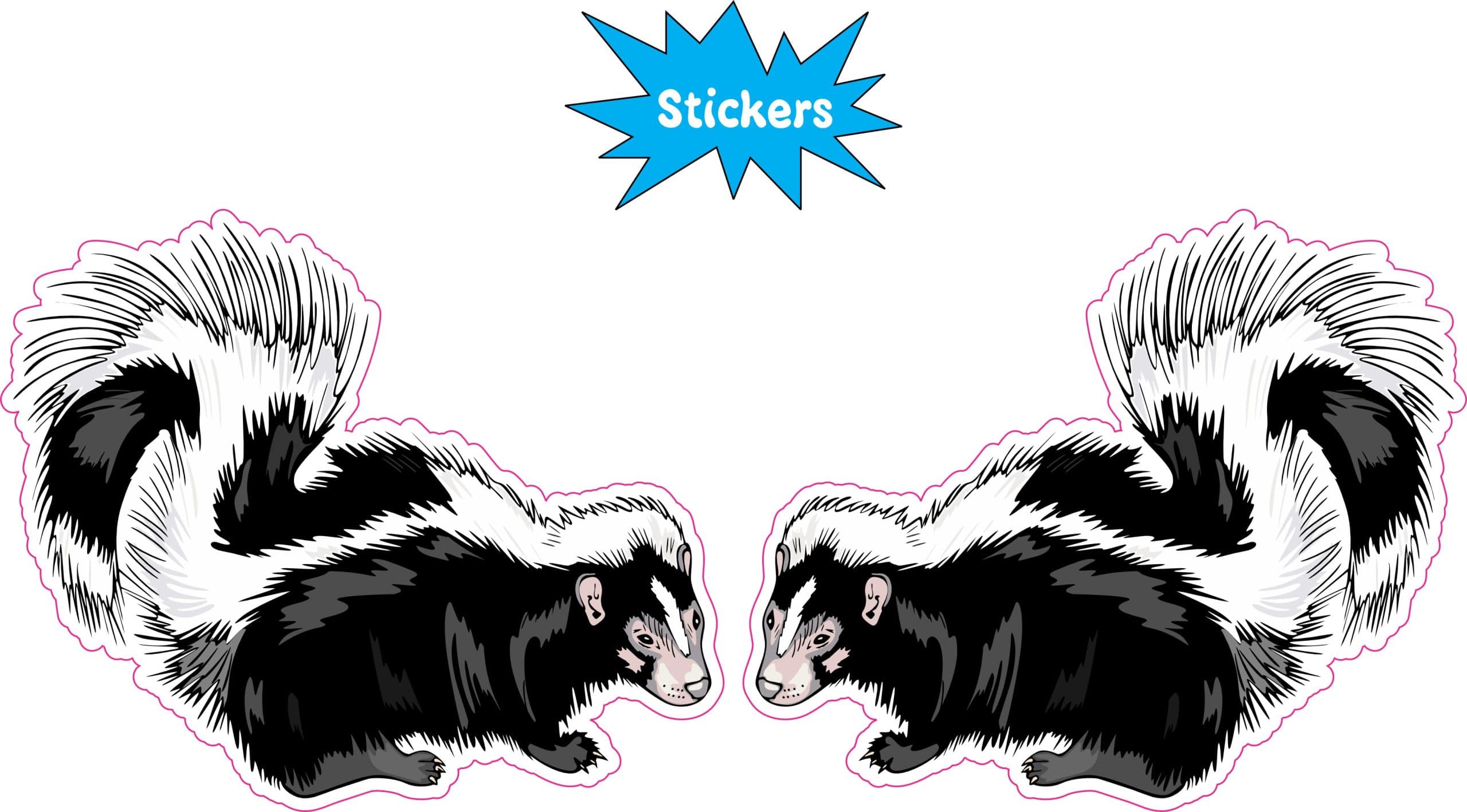 StickerTalk Mirrored Skunk Stickers, 3 inches x 2.5 inches - Image 3