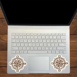 Rustic Compass Rose Vinyl Stickers