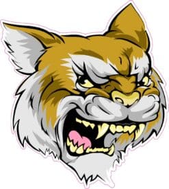 Bobcat Head Mascot Sticker