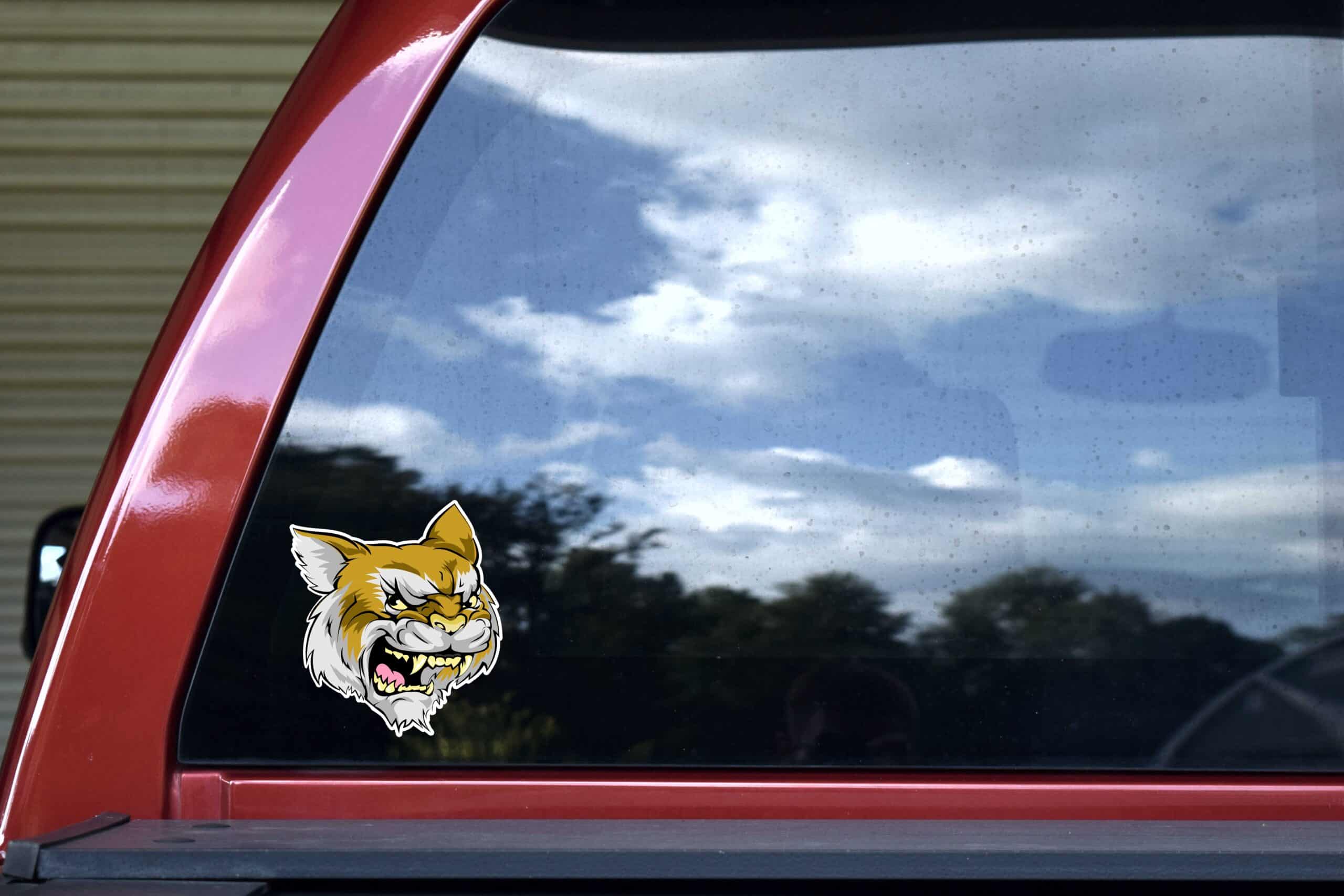 Bobcat Head Mascot Sticker