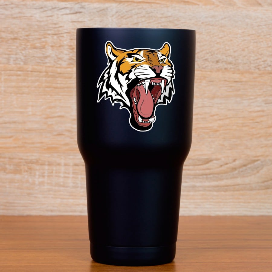 StickerTalk Mirrored Tiger Head Mascot Stickers, 2.6 inches x 3 inches - Image 7