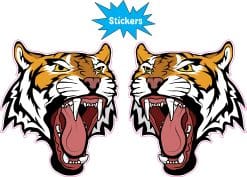 StickerTalk Mirrored Tiger Head Mascot Stickers, 2.6 inches x 3 inches - Image 3