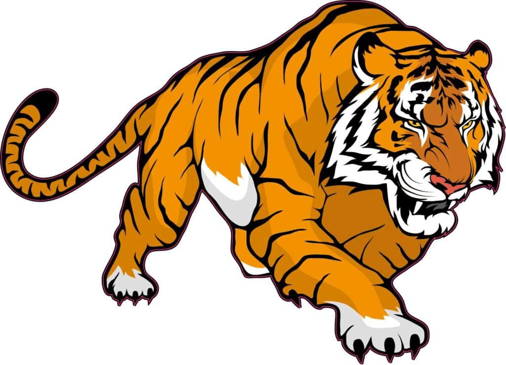 Tiger Mascot Sticker
