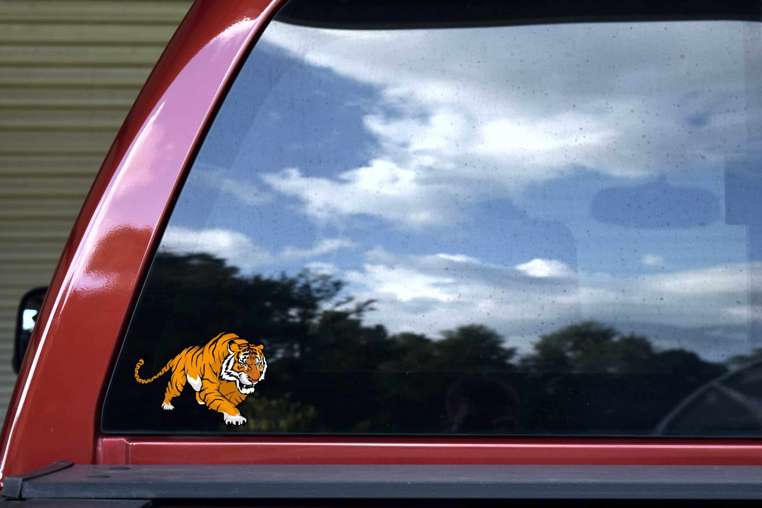 StickerTalk Tiger Mascot Sticker, 5 inches x 3.5 inches