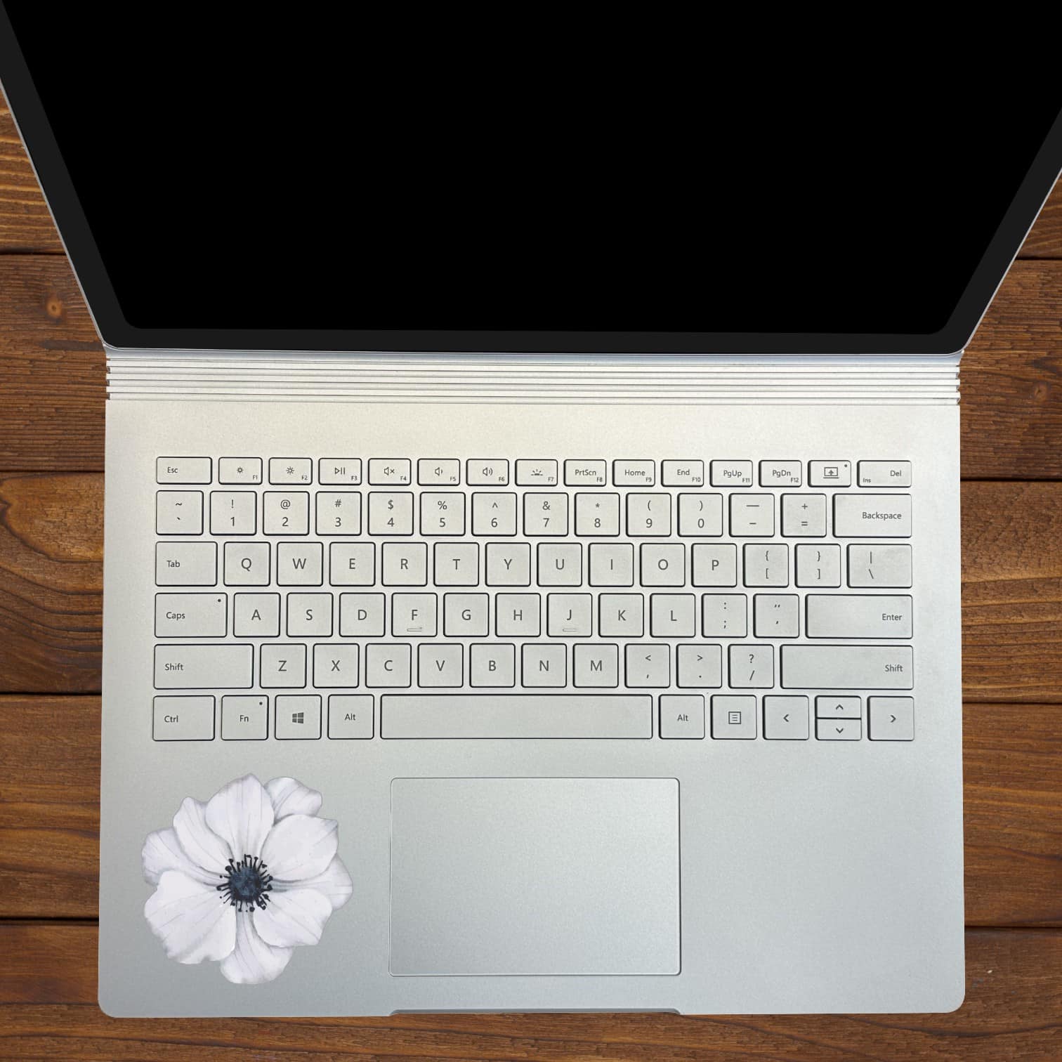 StickerTalk Mirrored Grey Flower Stickers, 3 inches x 3 inches - Image 4