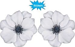 Alternative view of StickerTalk Mirrored Grey Flower Stickers, 3 inches x 3 inches
