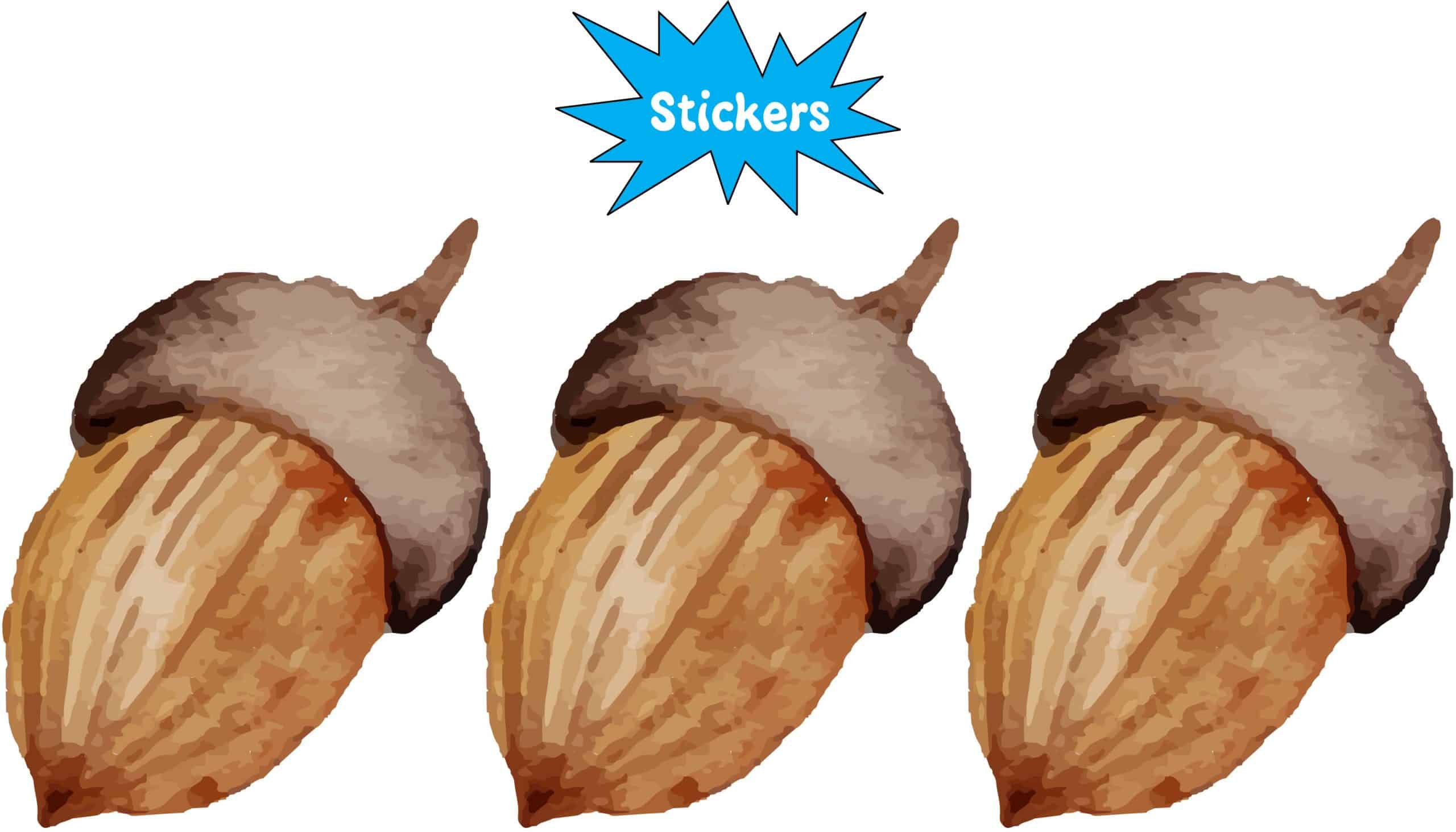 StickerTalk Acorn Stickers, 2 inches x 2.5 inches - Image 2