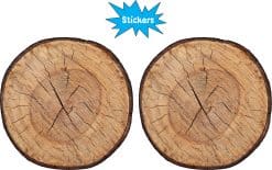 Alternative view of StickerTalk Crosscut Wood Stickers, 3 inches x 3 inches