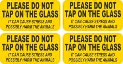 Please Do Not Tap On The Glass Stickers