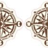 Rustic Compass Rose Vinyl Stickers