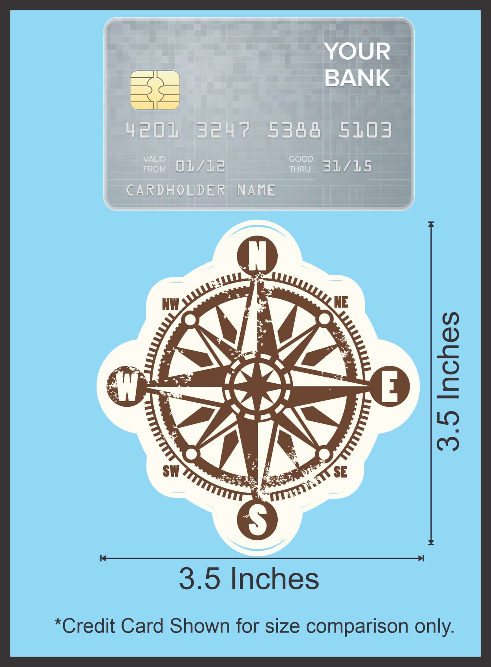 StickerTalk Rustic Compass Rose Vinyl Stickers, 3.5 inches x 3.5 inches - Image 6