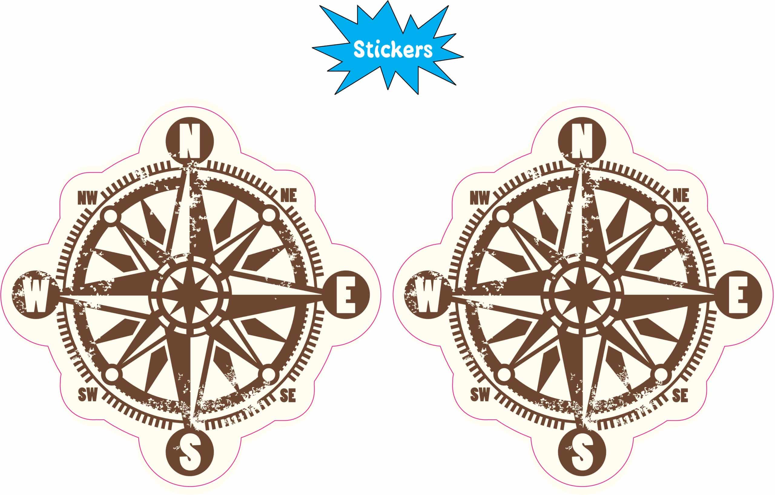 StickerTalk Rustic Compass Rose Vinyl Stickers, 3.5 inches x 3.5 inches - Image 3