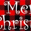Merry Christmas Flannel Sticker