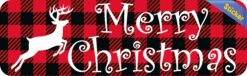 StickerTalk Merry Christmas Flannel Sticker, 10 inches x 3 inches