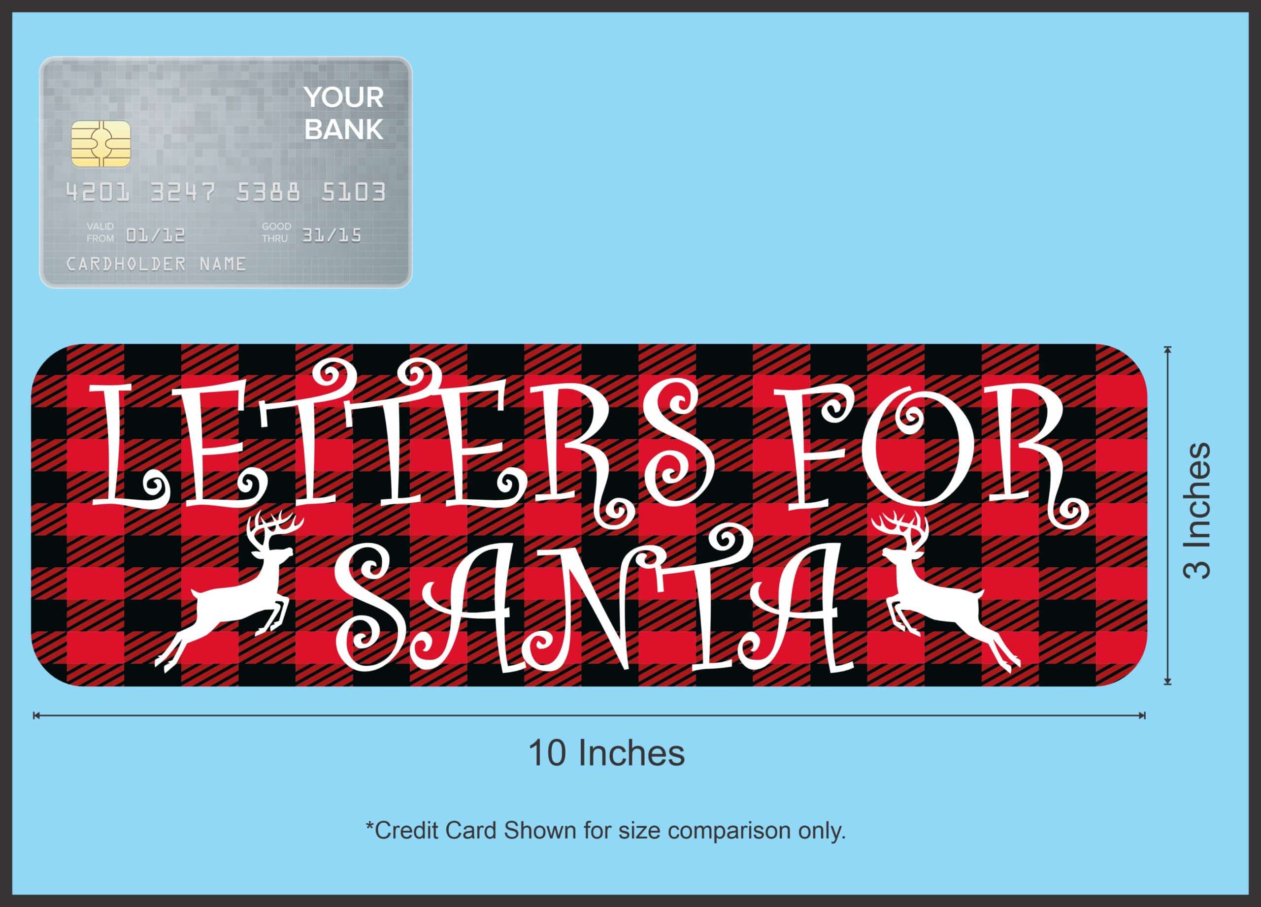 StickerTalk Letters For Santa Christmas Magnet, 10 inches x 3 inches