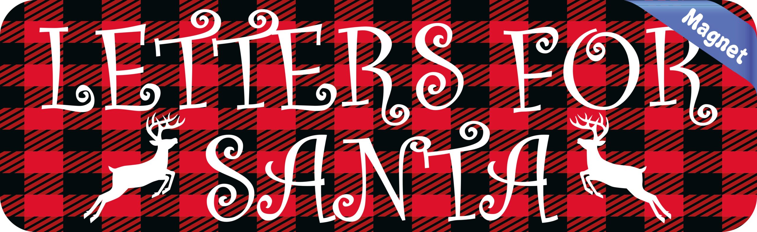 StickerTalk Letters For Santa Christmas Magnet, 10 inches x 3 inches