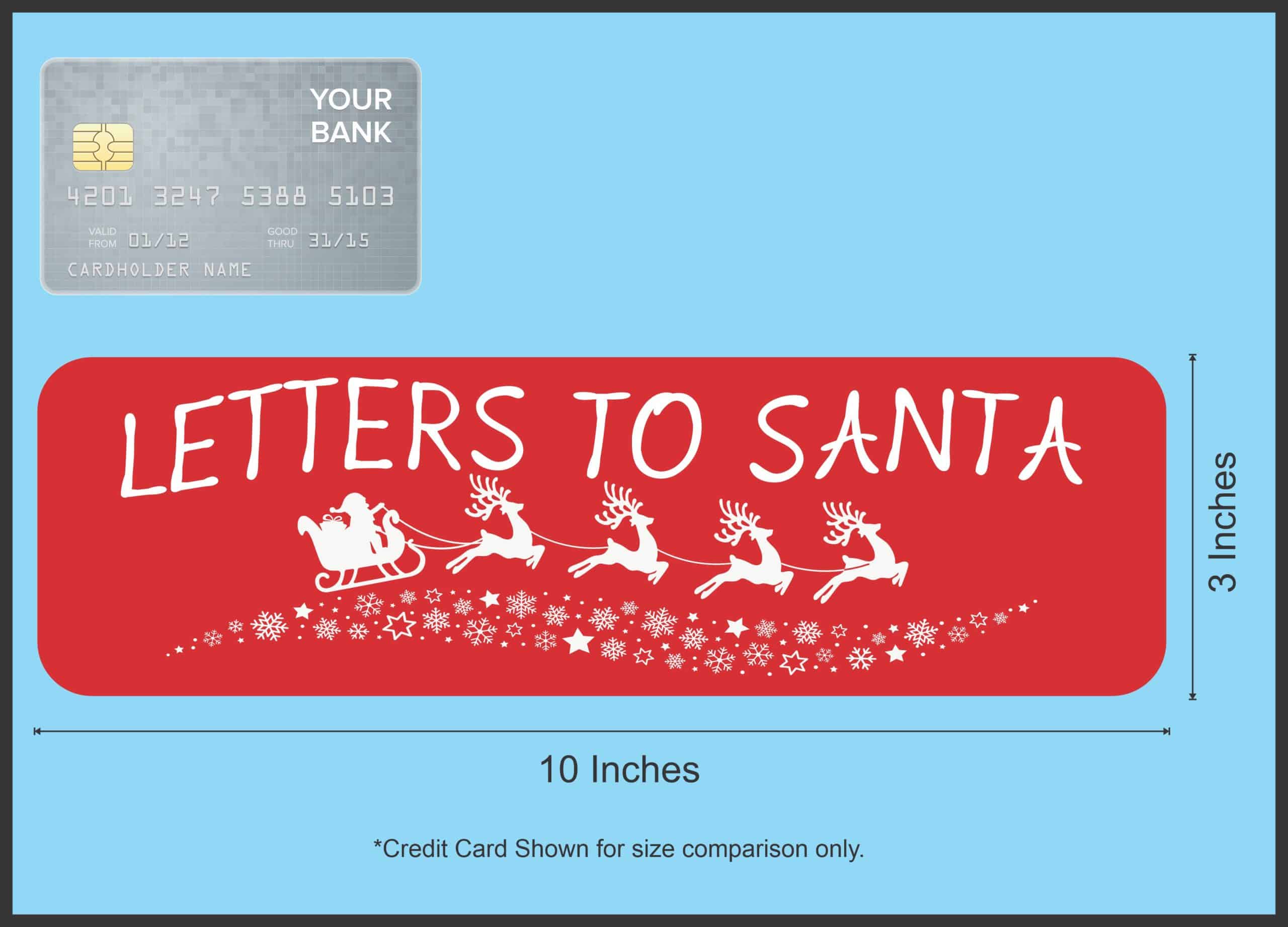 StickerTalk Letters to Santa Christmas Magnet, 10 inches x 3 inches - Image 3