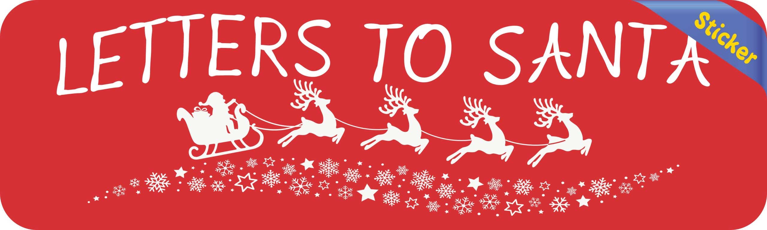 StickerTalk Letters to Santa Christmas Sticker, 10 inches x 3 inches - Image 2