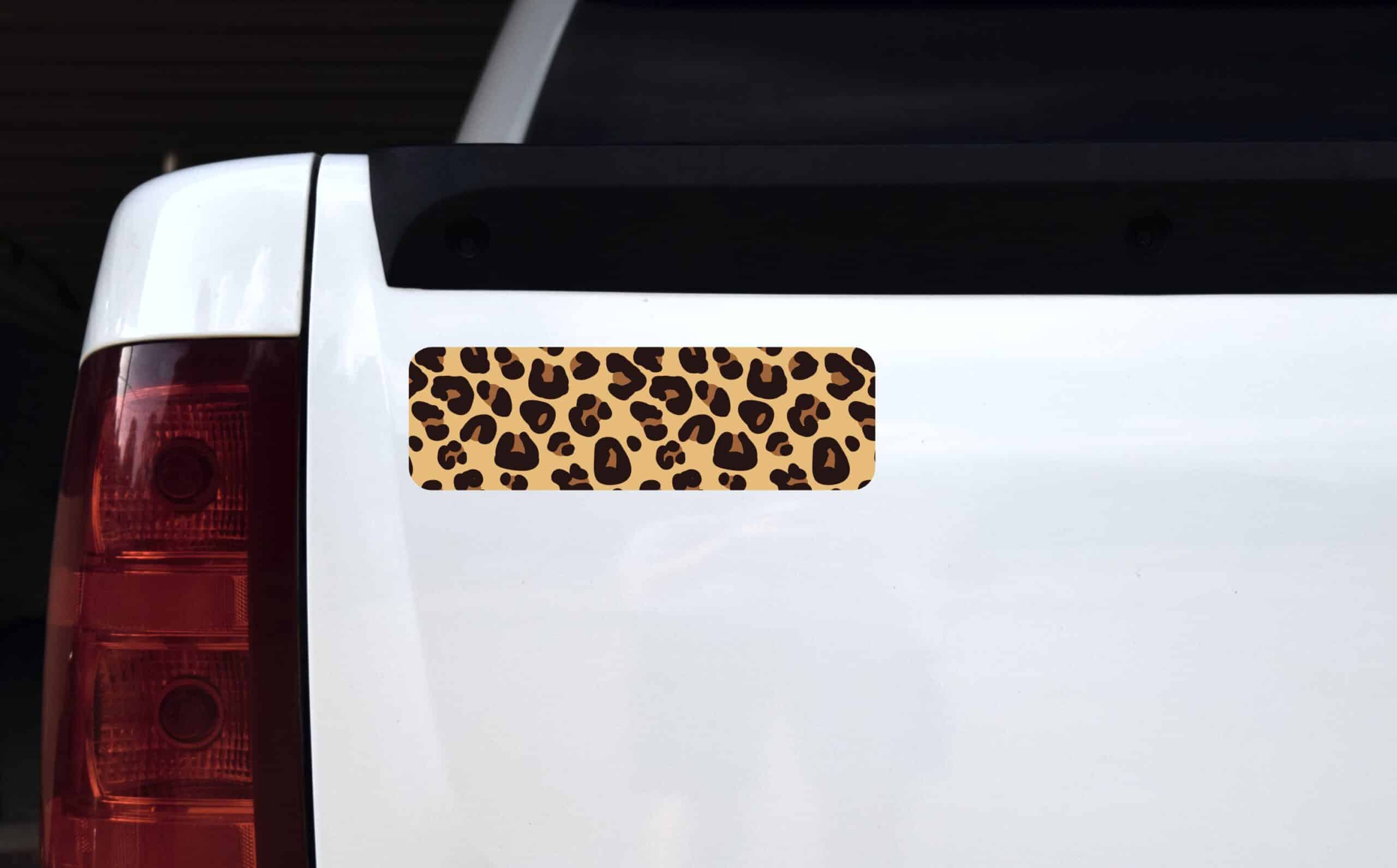 StickerTalk Cheetah Print Sticker, 10 inches x 3 inches