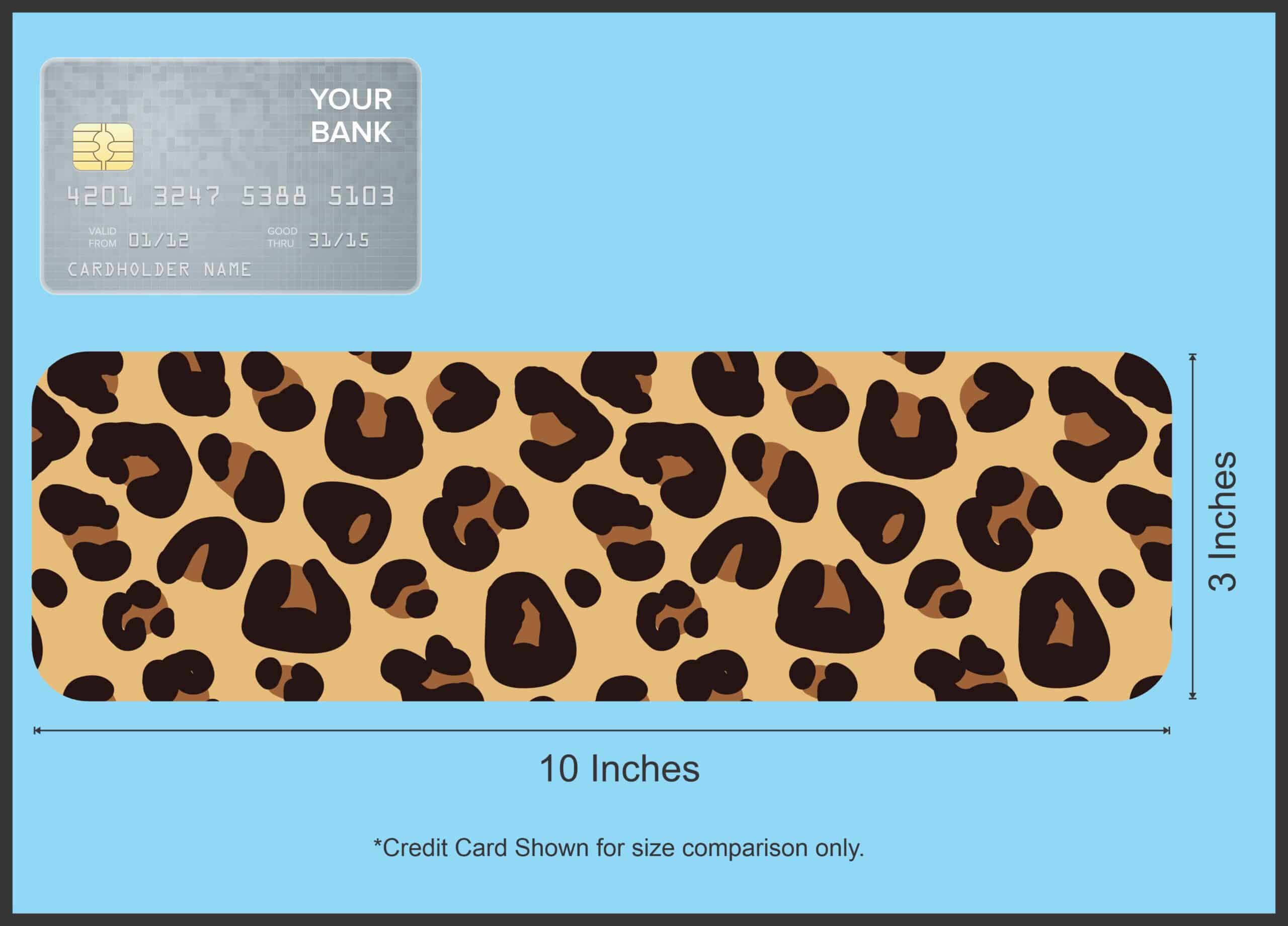 StickerTalk Cheetah Print Sticker, 10 inches x 3 inches