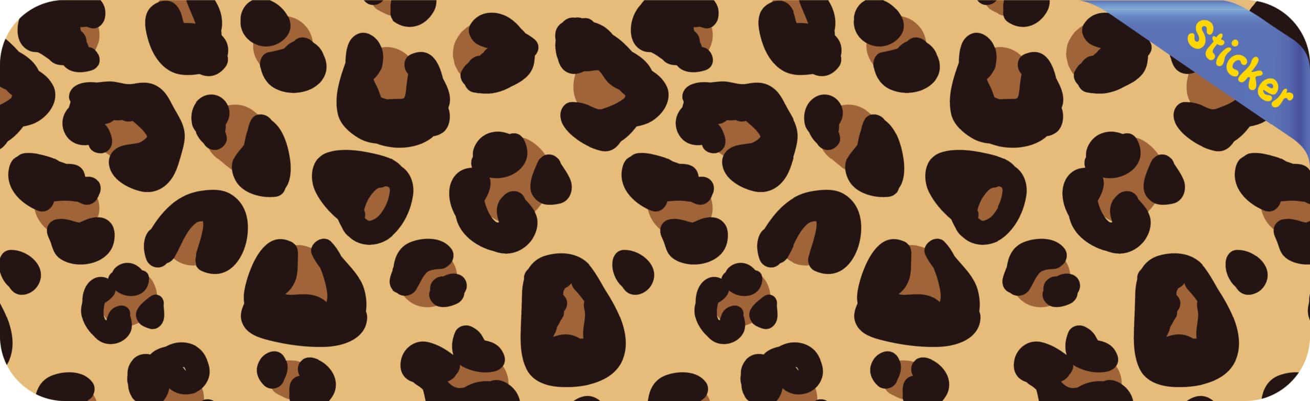 StickerTalk Cheetah Print Sticker, 10 inches x 3 inches