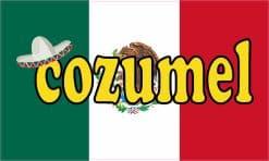 StickerTalk Cozumel Mexico Flag Sticker, 5 inches x 3 inches