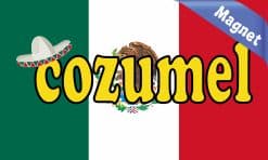 Alternative view of StickerTalk Cozumel Mexico Flag Magnet, 3 inches x 5 inches