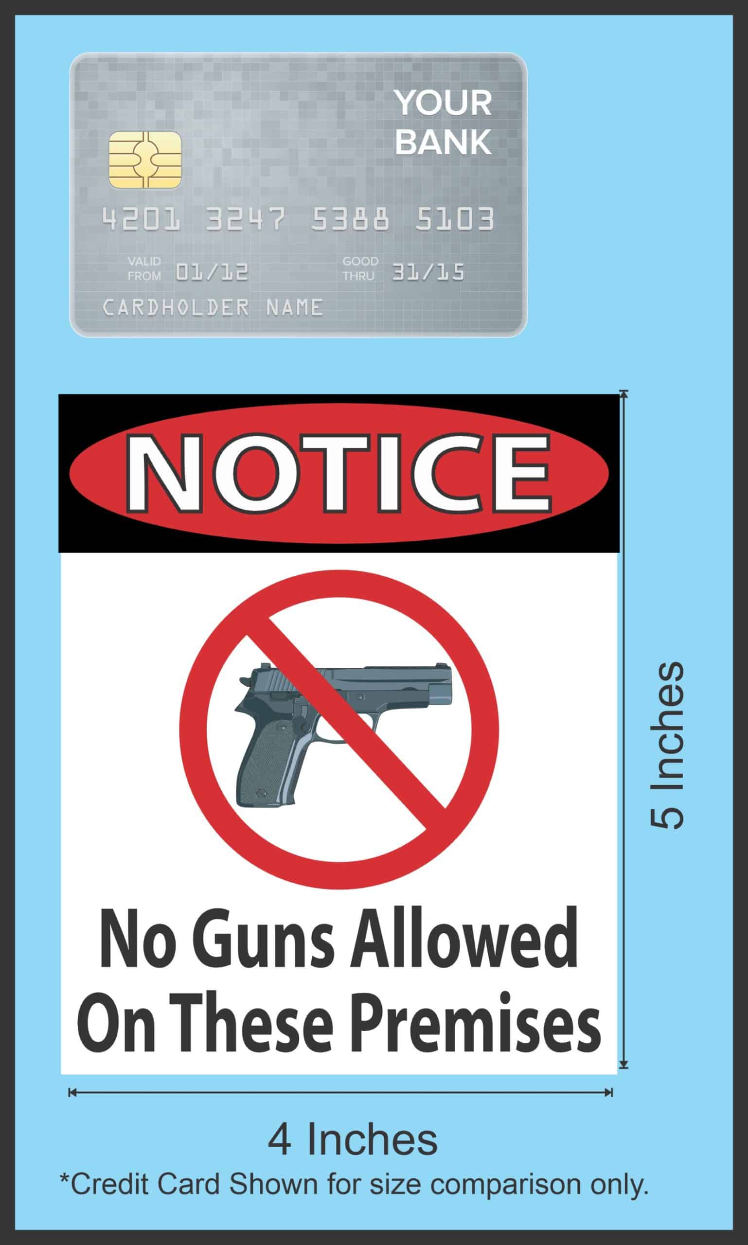 StickerTalk No Guns Allowed Sticker, 4 inches x 5 inches - Image 4