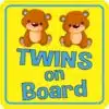 Twin Boys on Board Magnet