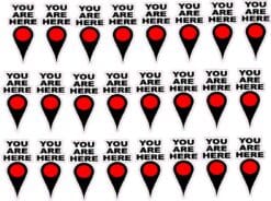 You Are Here Pointer Stickers