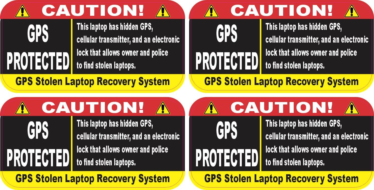 StickerTalk GPS Protected Laptop Stickers, 2.5 inches x 1.25 inches