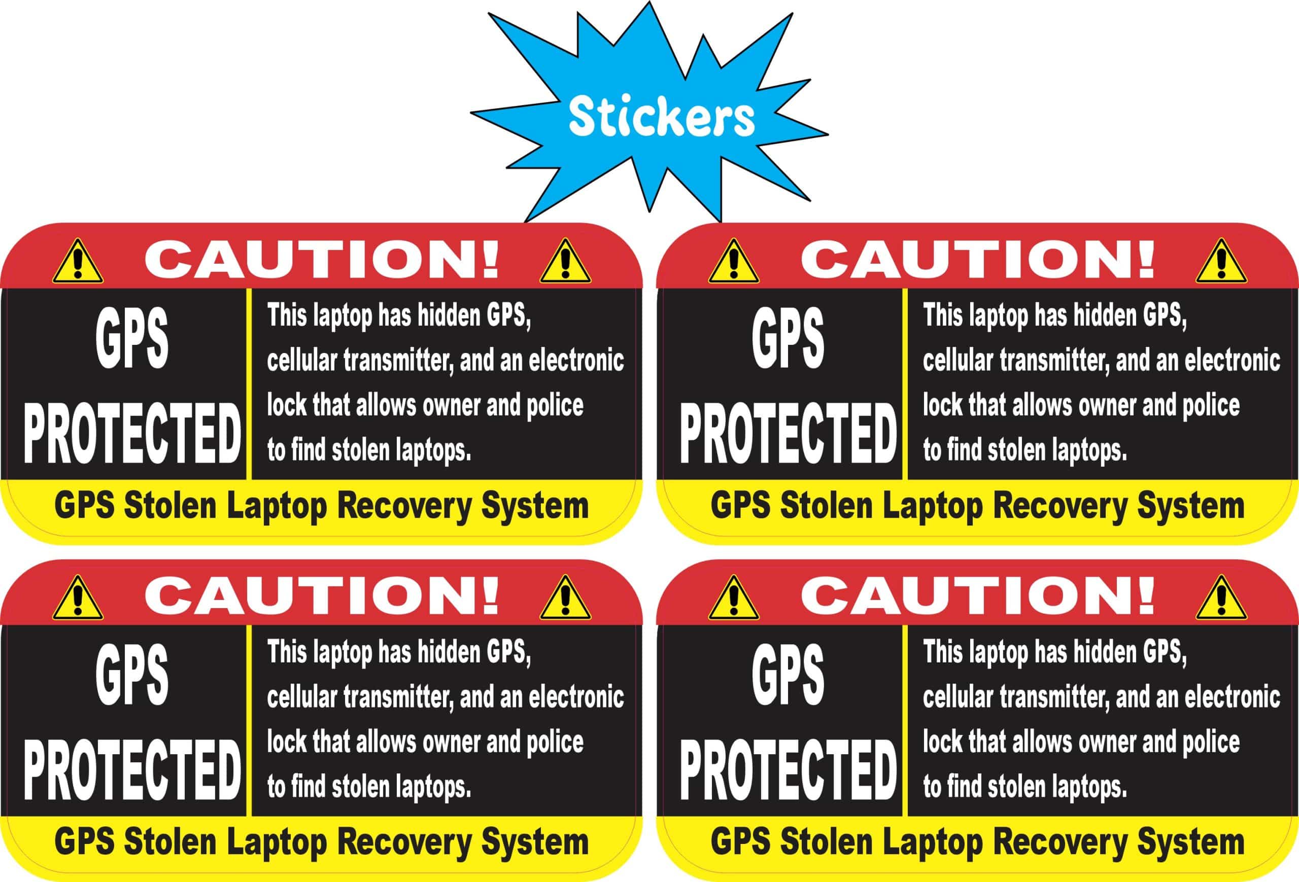 StickerTalk GPS Protected Laptop Stickers, 2.5 inches x 1.25 inches - Image 2