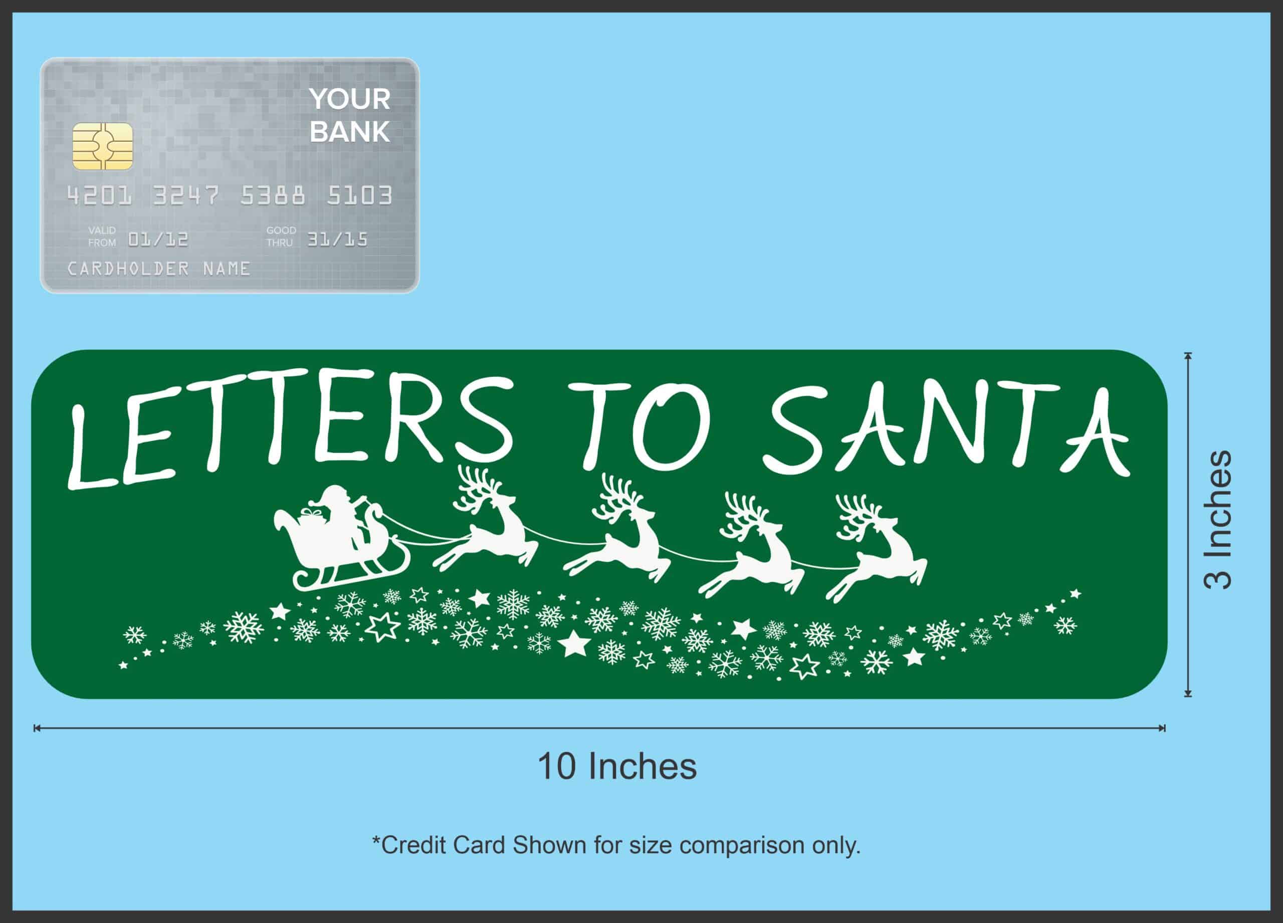 StickerTalk Letters to Santa Magnet, 10 inches x 3 inches